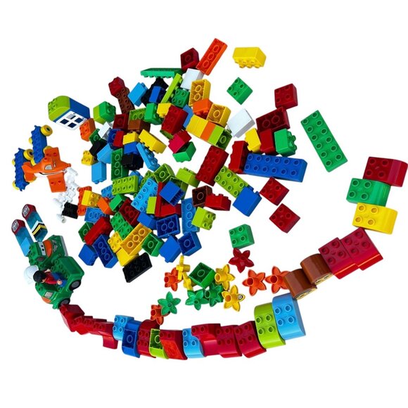 LEGO Duplo Mixed Lot 3 Lbs 2 Oz Bright Multicolor Blocks Figures Accessories - Picture 1 of 16